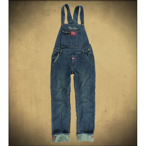 Salopette homme kustom en jeans Rusty pistons.