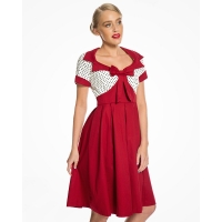 Robe pin-up vintage rouge à pois Lindy bop.