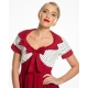 robe lindy bop à pois rouge et blanc