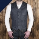 Gilet rétro Pike Brothers rayé bleu 1937 roamer vest.