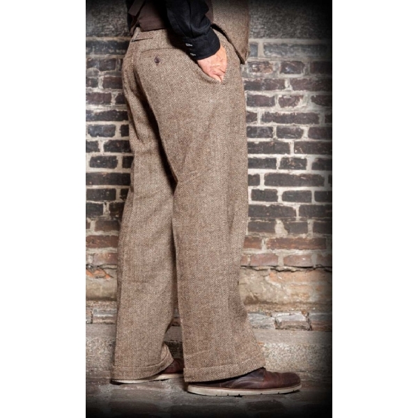 Pantalon homme rétro en laine - Pantalon rumble 59 sacramento vintage.