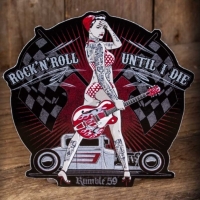 Autocollant pin-up, hot-rod et rock'n'roll Rumble 59.