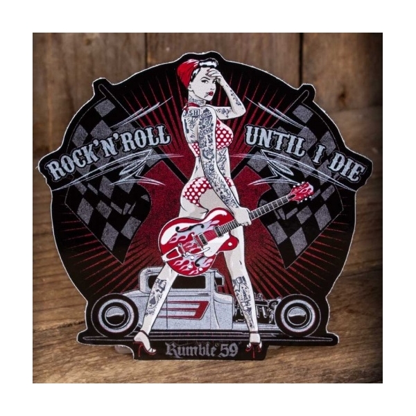 Autocollant pin-up, hot-rod et rock'n'roll Rumble 59.