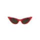 Lunettes de soleil pin-up cat eye rouge.