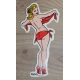 Autocollant pin-up vintage.