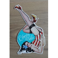 Sticker pin-up rétro vintage.