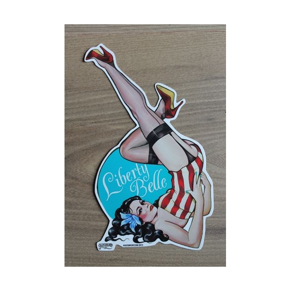 Sticker pin-up rétro vintage.