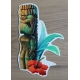 Autocollant tiki hibiscus.