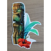 Autocollant tiki hibiscus.