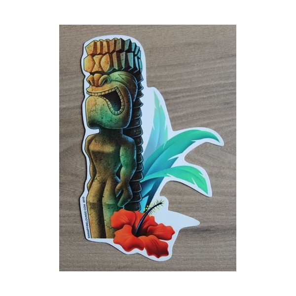 Autocollant tiki hibiscus.