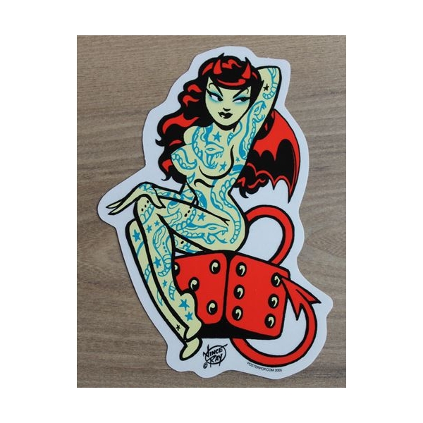 Sticker Lucky Tattoo girl Vince Ray.