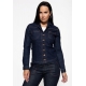 Chemise rétro en jeans femme
