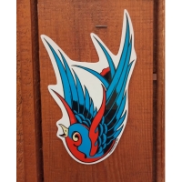Sticker hirondelle rockabilly.