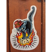 Sticker chat rockabilly Vince Ray.