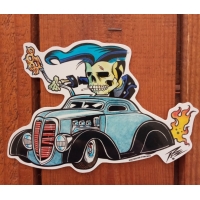 Stiker hot-rod kustom.