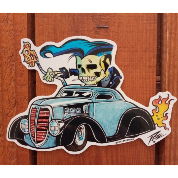Stiker hot-rod kustom.