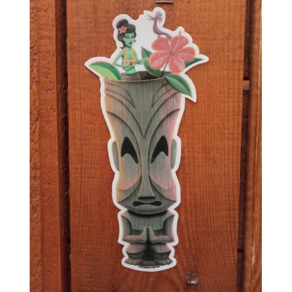 Sticker tiki mug.