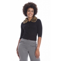 Gilet pin-up léopard.