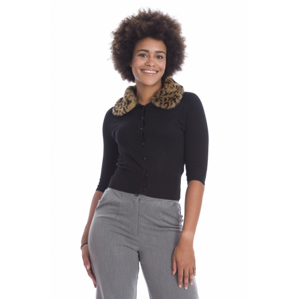 Gilet pin-up léopard.