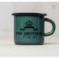 Tasse émaillée verte Pike Brothers.