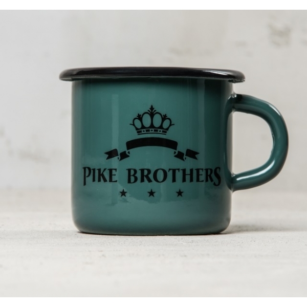 Tasse émaillée verte Pike Brothers.