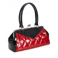 sac pin-up rétro rouge et noir vernis Banned Apparel style rockabilly