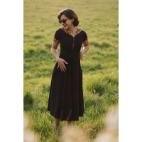 Robe Swing Noire et Léopard Femme – Queen Kerosin