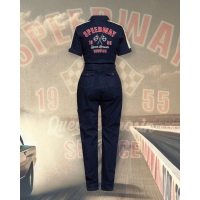 overall femme denim Queen Kerosin Speedway Service
