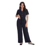 Combinaison Pin-Up Rétro Navy – Banned Apparel