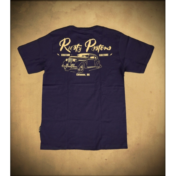 T-shirt Rusty Pistons Master Bleu