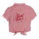 Chemise rockabilly femme à carreaux rouges