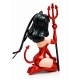 Décoration pin-up Lil’ Bettie Devil Girl Retro-a-go-go avec trident rouge