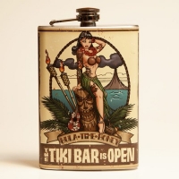 Flasque à whisky tiki bar