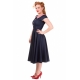 Robe pin-up bleu jeans et vichy rouge.